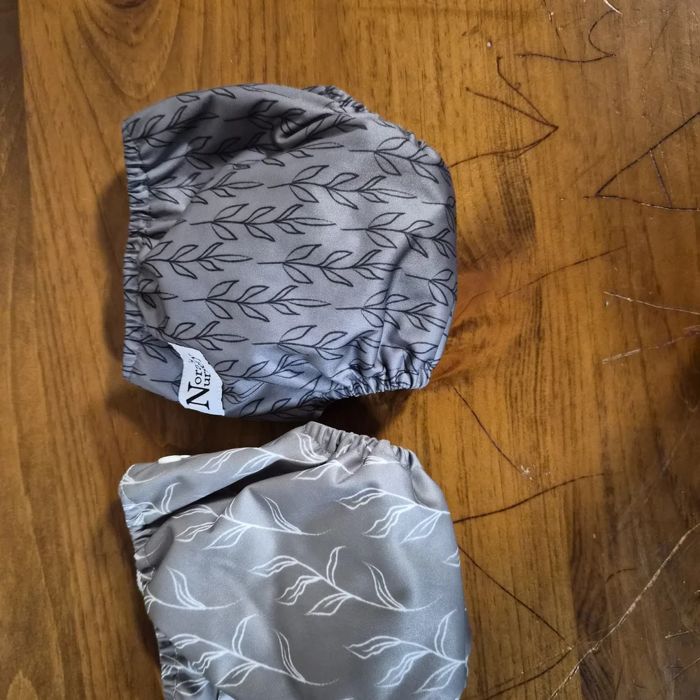 Kids Floral Diaper Covers - Brown and Gray